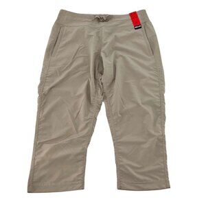 Kirkland Women's Active Capri Pants | Casual | Stretchy | Tan | Various Sizes